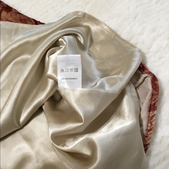 Chaser velvet vintage inspired tapestry mini orange dress size small - Picture 9 of 9